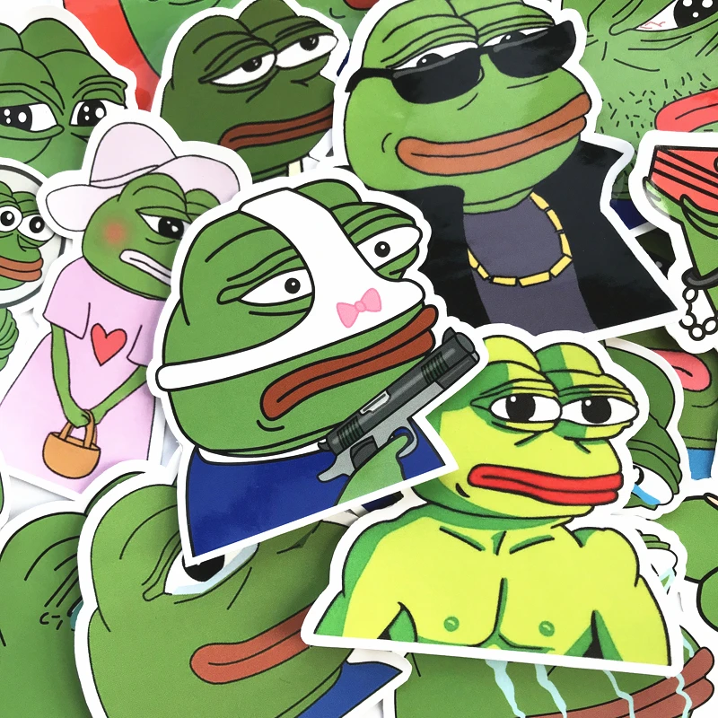 TD ZW, 17 шт./лот, наклейки Pepe Sad Frog, наклейка для сноуборда, багажа, автомобиля, холодильника, автомобиля, наклейки для ноутбука