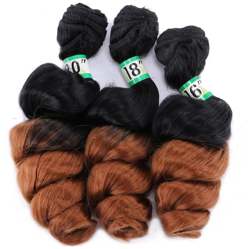 FSR 3 шт./лот светло-серый 210 г свободная волна синтетические волосы для наращивания для черных женщин - Цвет: T1B/30