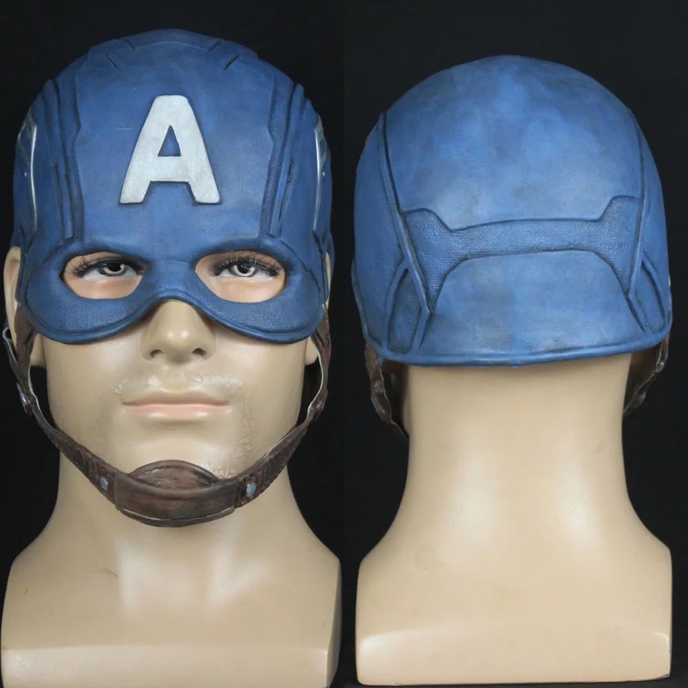 

Captain America Mask Cosplay Latex Helmet Avengers Infinity War Masks Superhero Halloween Party Masque Props