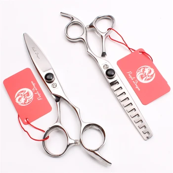 

6.0" Japan 440C Hairdressing Cutting Shear Thinning Scissors Willow Leaf Shape Style Tool Professional Human Hair Scissors Z9021