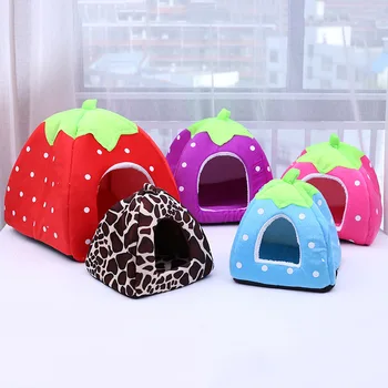 

Creative Pet House Strawberry Dot Pet Dog Cat Puppy Warm Bed Mat Soft House Cushion Pad Kennel Basket