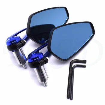 

Universal Motorcycle rearview mirror Moto aluminum 7/8" 22mm handlebar rod end side mirror motorbik For Kawasaki ZX7R ZX9 ZX1100