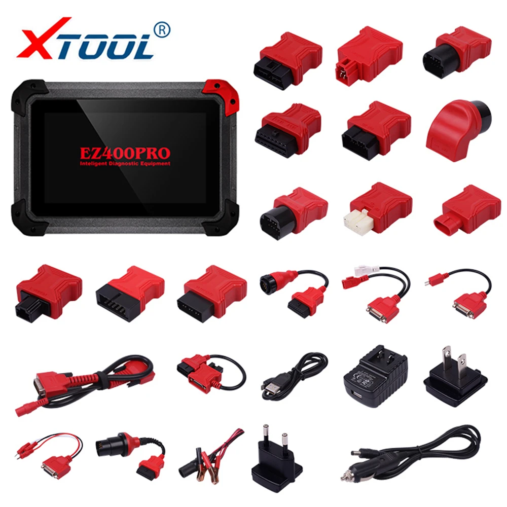 

2019 XTOOL EZ400 PRO OBD2 Auto Diagnostic Tool All Systems Car Scanner EPB Odometer Correction SAS TMPS PK MK808 w/ OBD Adapters