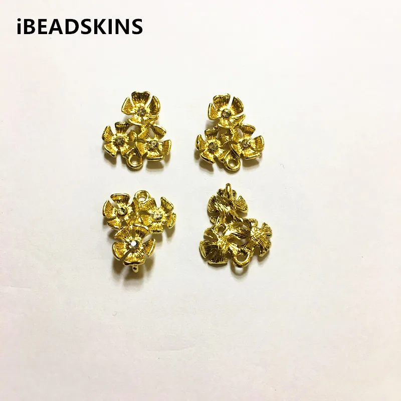 

New arrival! 20X17mm100pcs/lot zinc alloy flower-shape Connector for Stud earring/earrings accessories/Earring parts Jewelry DIY