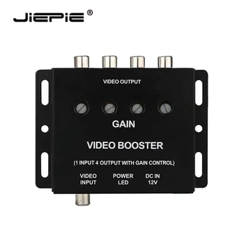

JIEPIE Video Splitter 1 To 4 Video Signal Booster Splitter Amplifier for Car TV, DVD, CCTV 1 Input 4 Output