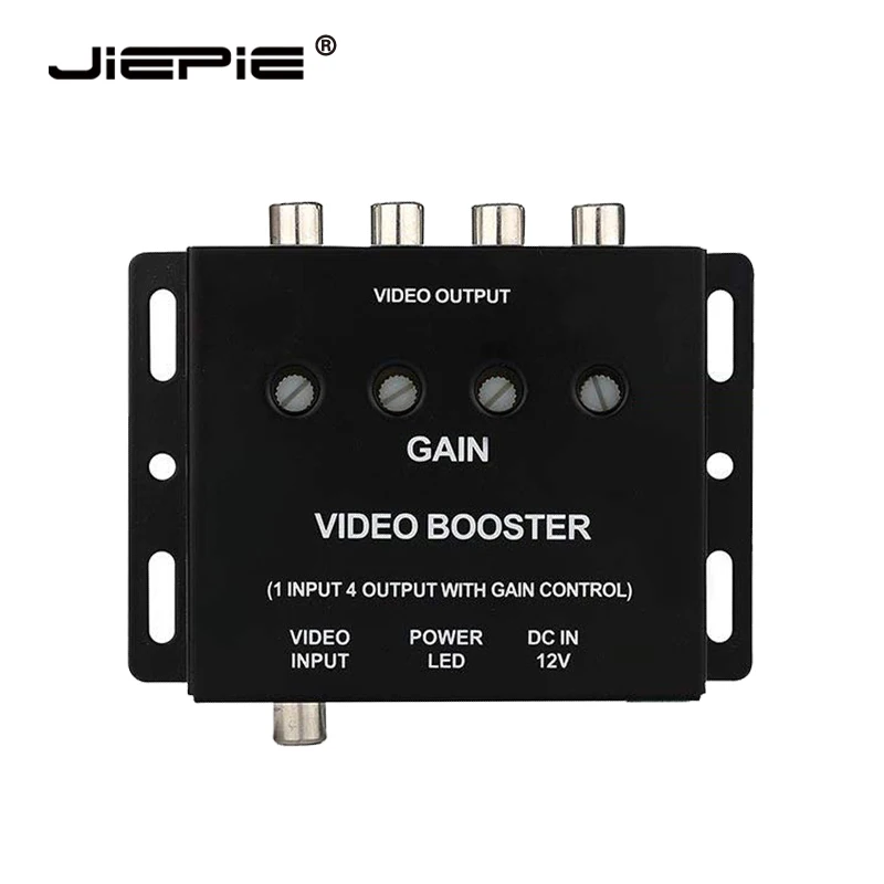  JIEPIE Video Splitter 1 To 4 Video Signal Booster Splitter Amplifier for Car TV DVD CCTV 1 Input 4  - 32995610764