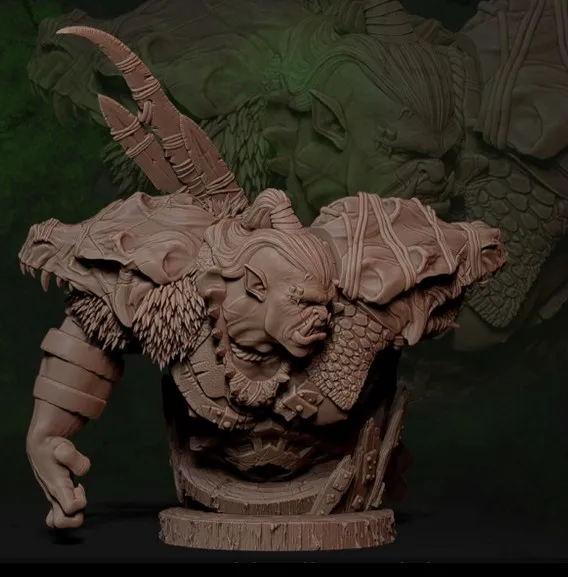 

1/12 Scale Resin Bust Orc Figure Model Kit Free Shipping