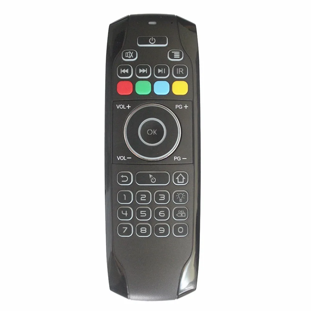 G7 2.4G Russian /English Double Sided Backlit Wireless Air Mouse with Keyboard 6-Axis Gyro Smart Remote Control For X96 Tv box 