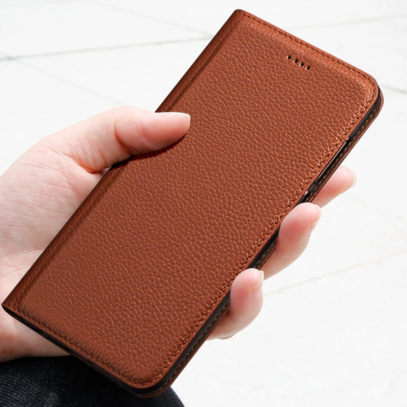Винтаж Лич Подлинная Кожаный чехол для Alcatel A50 мобильного телефона люкс Ретро