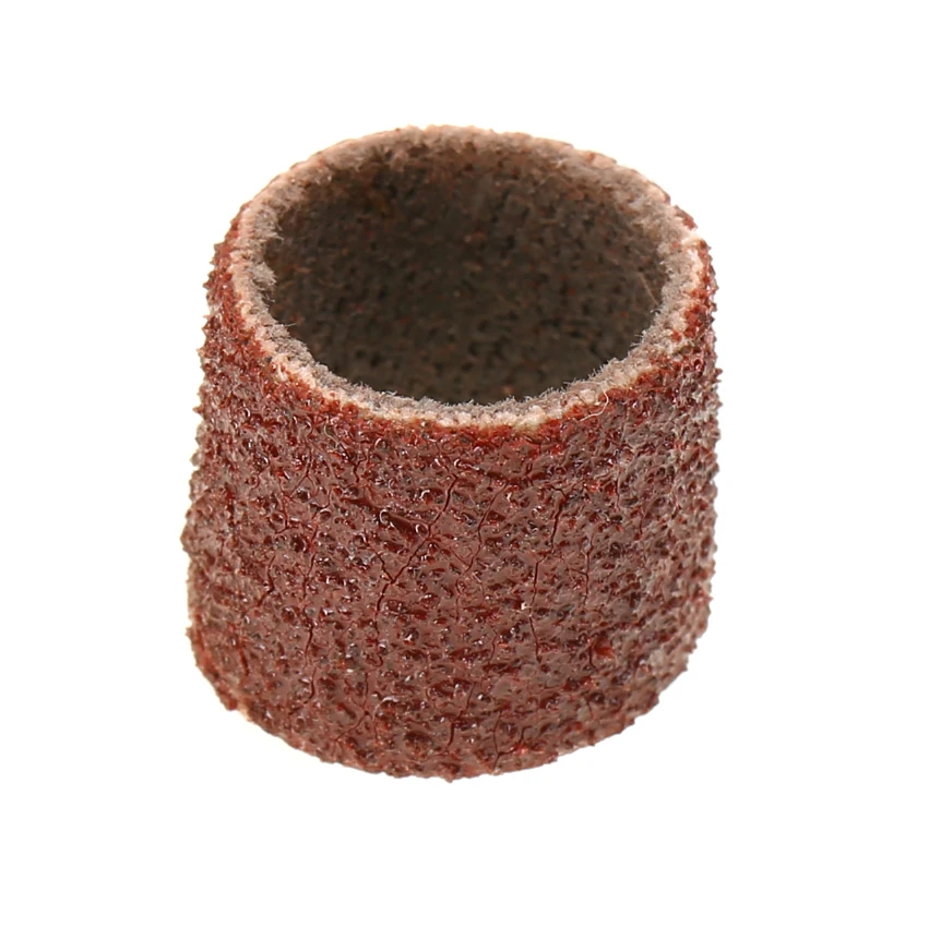 DWZ 100pcs 3/8 inch 80 Sander Grit Sanding Drum Sleeves + 2pc Mandrels