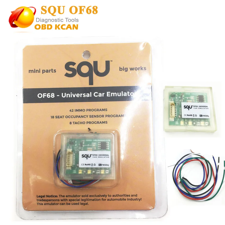 

Newest!!! SQU OF68 Universal car emulator support 42 kinds IMMO/18 kinds Seat accupancy sensor/8 kindsTacho Programs