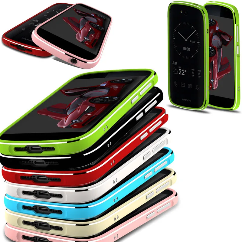 

Yotaphone2 Bumper Case Metal Frame Case Cover for Yotaphone 2 Yota Phone 2 High Light Phone Aluminum Bumper Shell Cover 7 Color