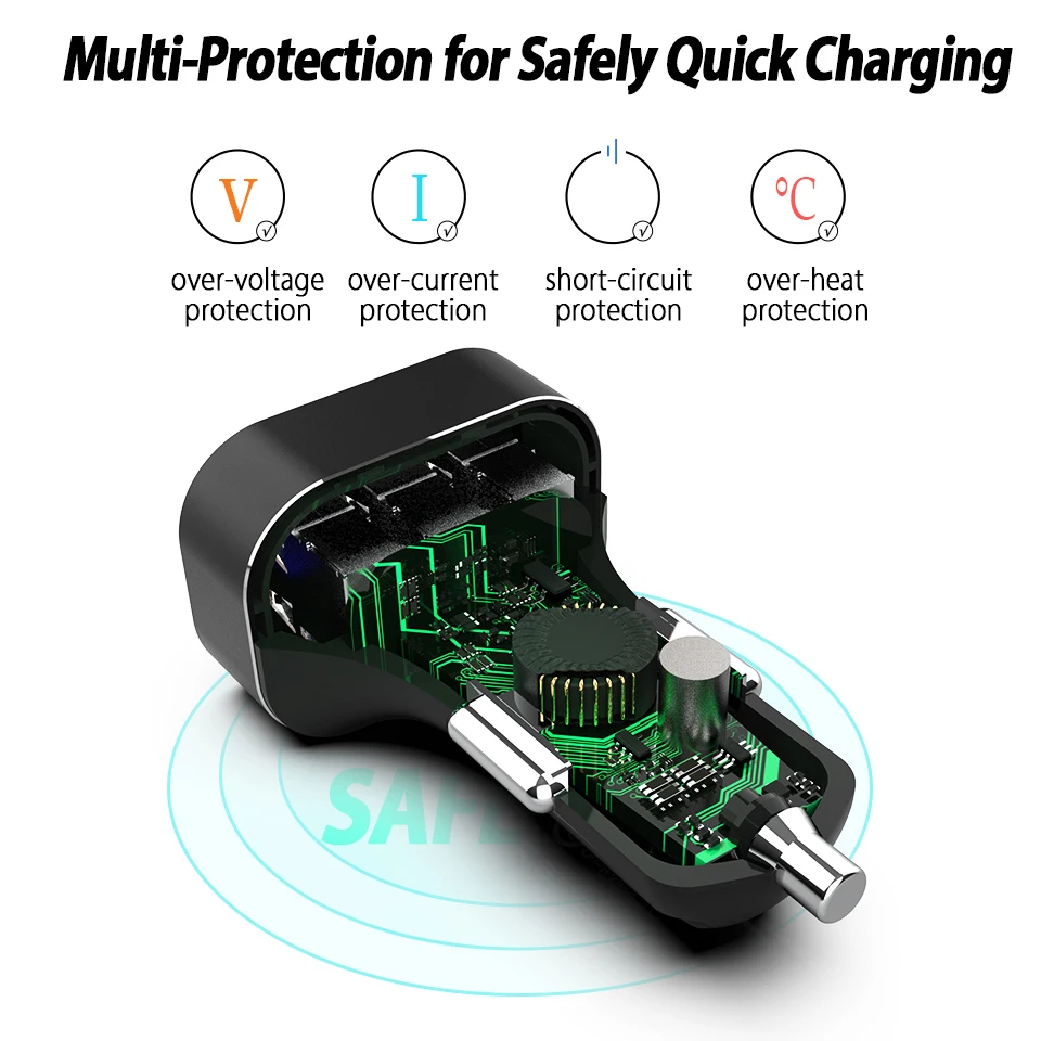 Быстрая зарядка QC 3,0 Автомобильное зарядное устройство мульти USB Автомобильное зарядное устройство для мобильного телефона Xiaomi LG sony Быстрая зарядка Cargador автомобильное зарядное устройство 3 USB