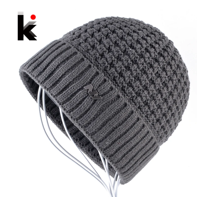 Зимние шапки для мужчин шапочки вязаный шерстяной добавить бархат шапки бренд NY хип-хоп шапка двойной Слои толщиной шапка зимняя для мальчика