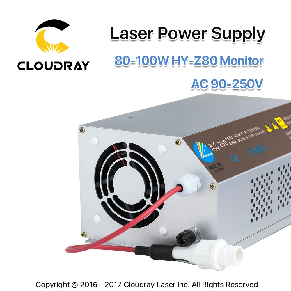 Cloudray 80-100 Вт СО2 лазерный блок питания монитор AC90-250V трубка EFR для СО2 лазерная гравировка резка машина HY-Z80 Z серия