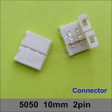 10 шт./лот 5050 Светодиодная лента без пайки Разъем мм 2pin для