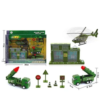 

Green Popular Alloy Military Missile Launcher Rocket Helicopter Models with Other Accessories Children Toys Gifts