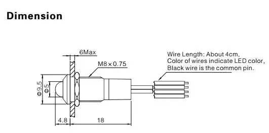 8mm domed head drawing