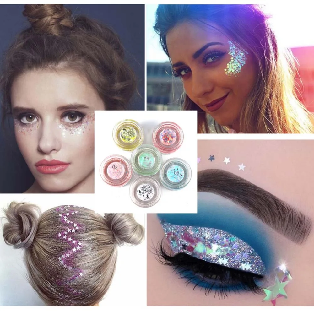 Diamond Sequins Eye Shadow Mermaid Sequins Gel Festival Makeup Glitter