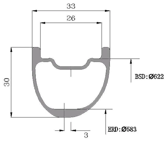 30x33 mtb carbon rims
