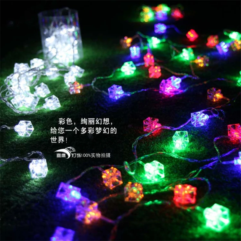 Гирлянда со 100 светодиодами в виде кубиков льда 10 м|light christmas|lights christmas tree10m led |