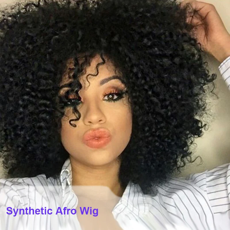 Curly Afro Wig Synthetic Hair Afro Wigs for Black Women Long Curly Hair Wig for Women Sale Cheap African Women's Wigs