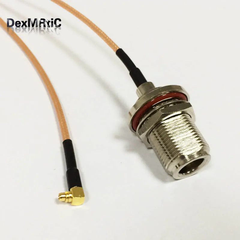 RF MMCX Мужской Угловой переключатель N женский косичка кабель RG316 по оптовой цене быстрая 15 см