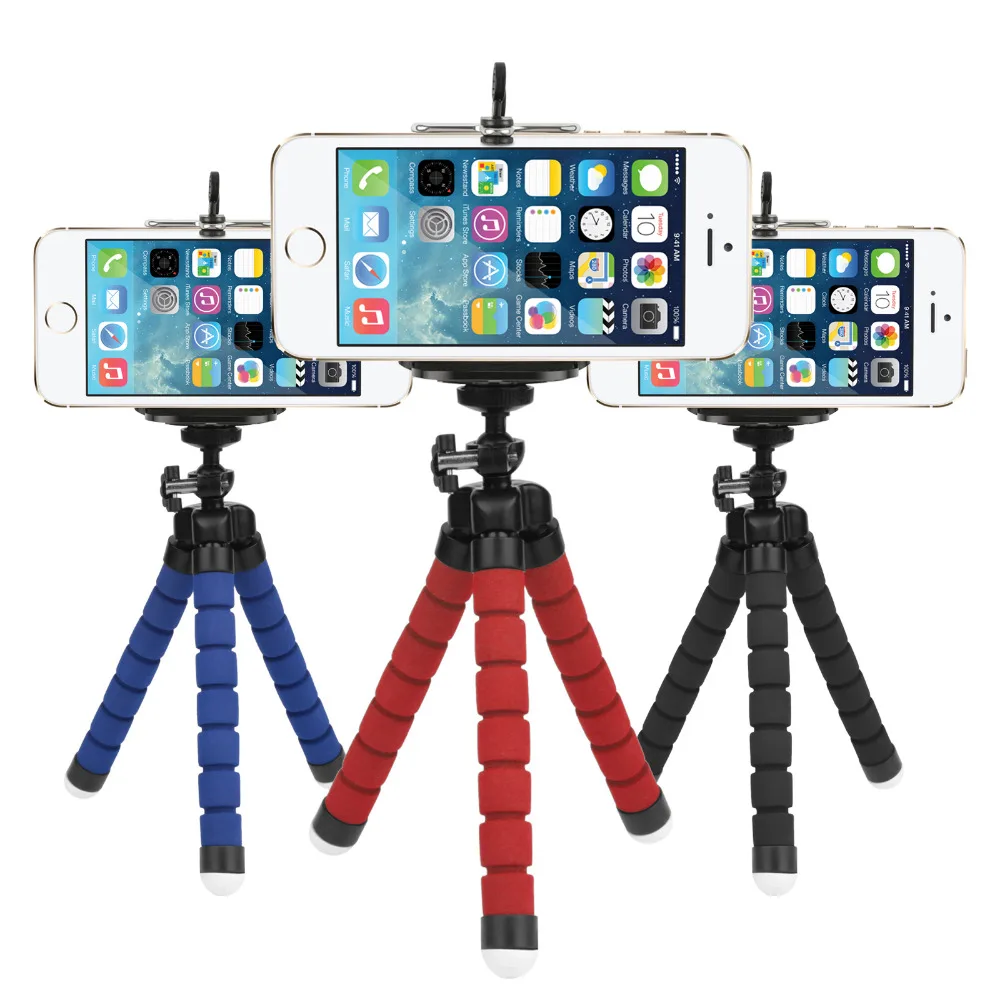 

Mini Flexible Sponge Octopus Tripod Smartphone Tripod Bracket Stand for Camera Mobile Phone Tripod Accessory Phone Clip Holder
