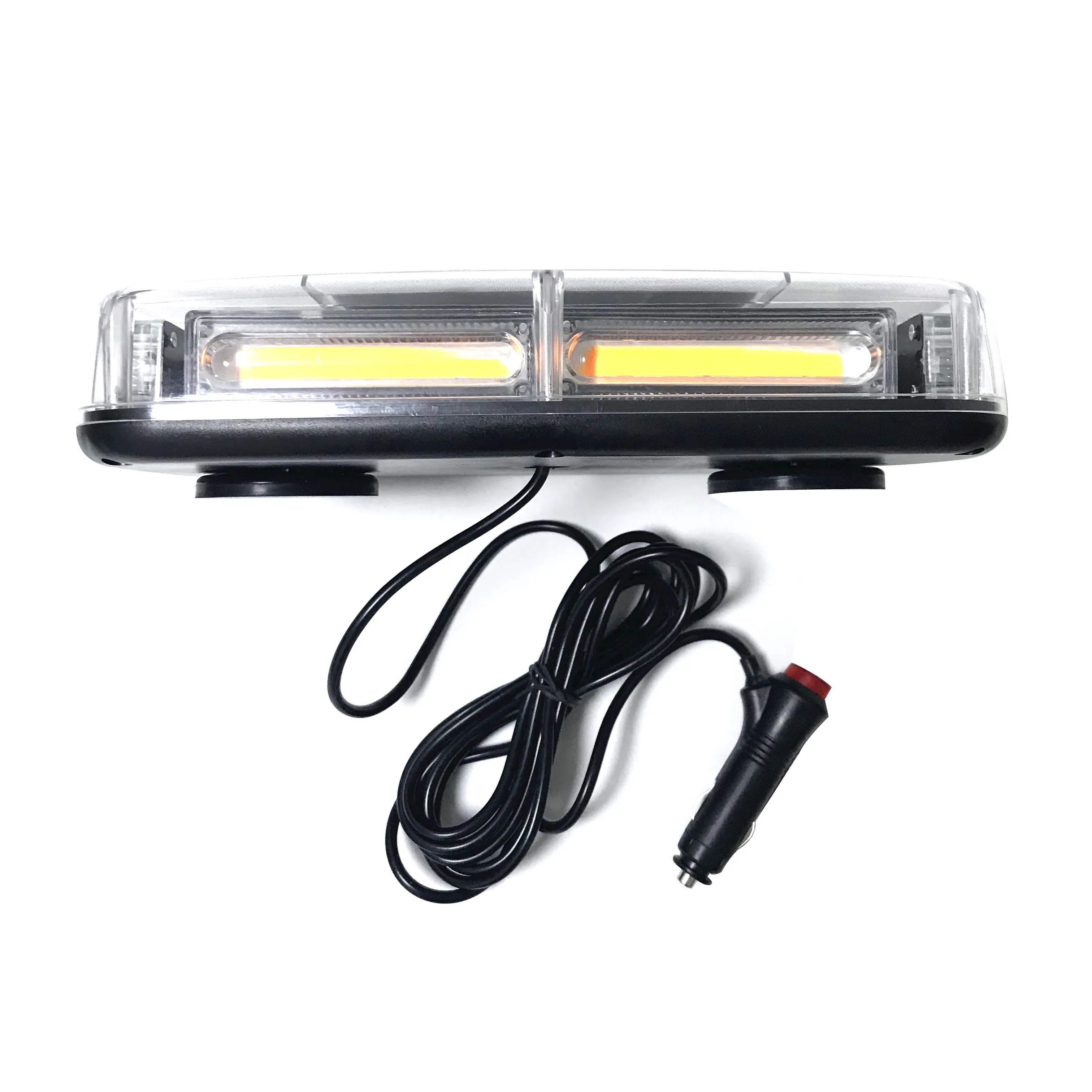 High Power Amber COB LED Warning Emergency Rotating Round Roof Top Strobe Light