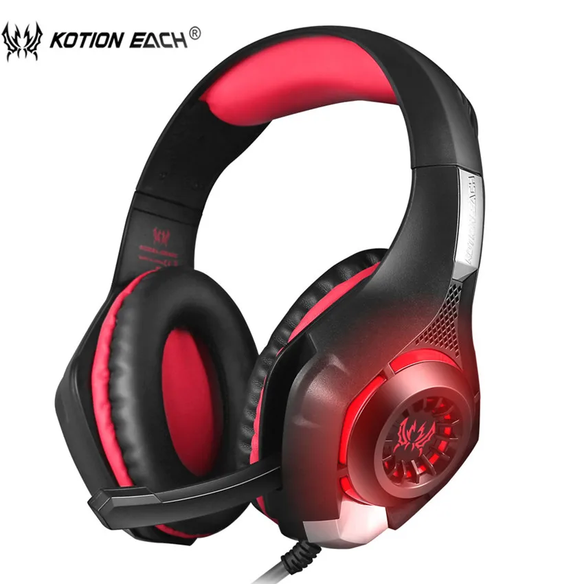 KOTION EACH GS400 PC гарнитура игровые наушники с микрофоном LED для PS4 Новый Xbox one Switch Notebook