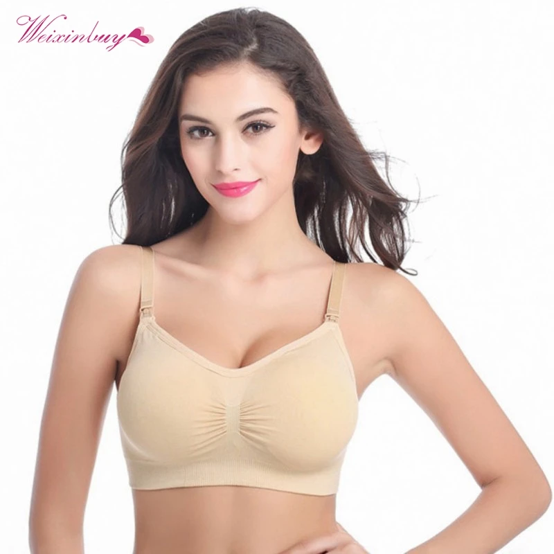 Soft Comforty Women Feeding Pregnant Maternity Bra Breastfeeding Wire Free Stretchy Soft Nursing Bralette