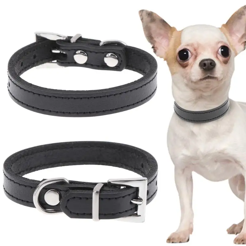 Buy PU Leather Dog Collar Durable Padded Personalized