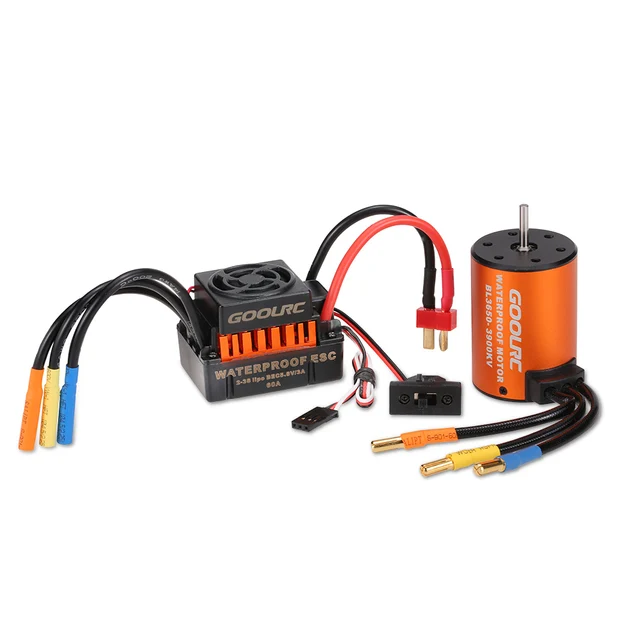 goolrc rc car motor upgrade waterproof 3650 3900kv brushless motor