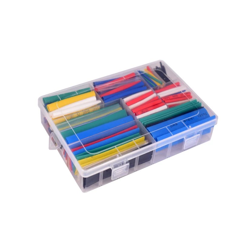 

Heat Shrink Tubing Insulation Shrinkable Tube Assortment Electronic Polyolefin Ratio 2:1 Wrap Wire Cable Sleeve Kit storage box