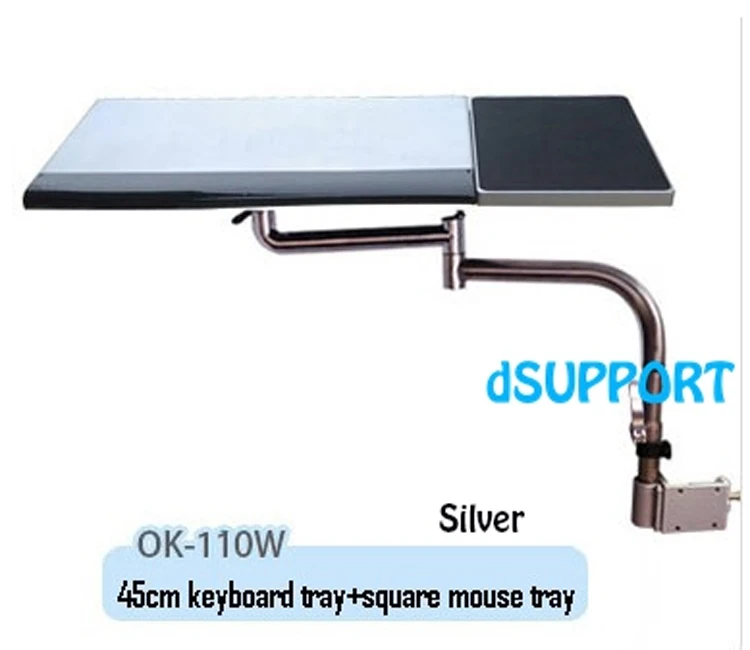 Multifunctoinal Full Motion Desk Edge Table Side Chair Leg Clamping Mouse Pad Keyboard Tray Holder Laptop