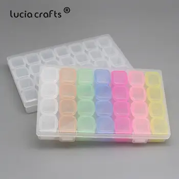 

1set Transparent Grids Adjustable Plastic Organizer Storage Box Rhinestone Bead Earring Removable Dividers Pill Case I0908