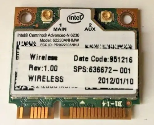 Мини pcie карта 300 Мбит/с Intel 6230 62230ANHMW Двухдиапазонная WiFi Беспроводная bluetooth hp 636672 |