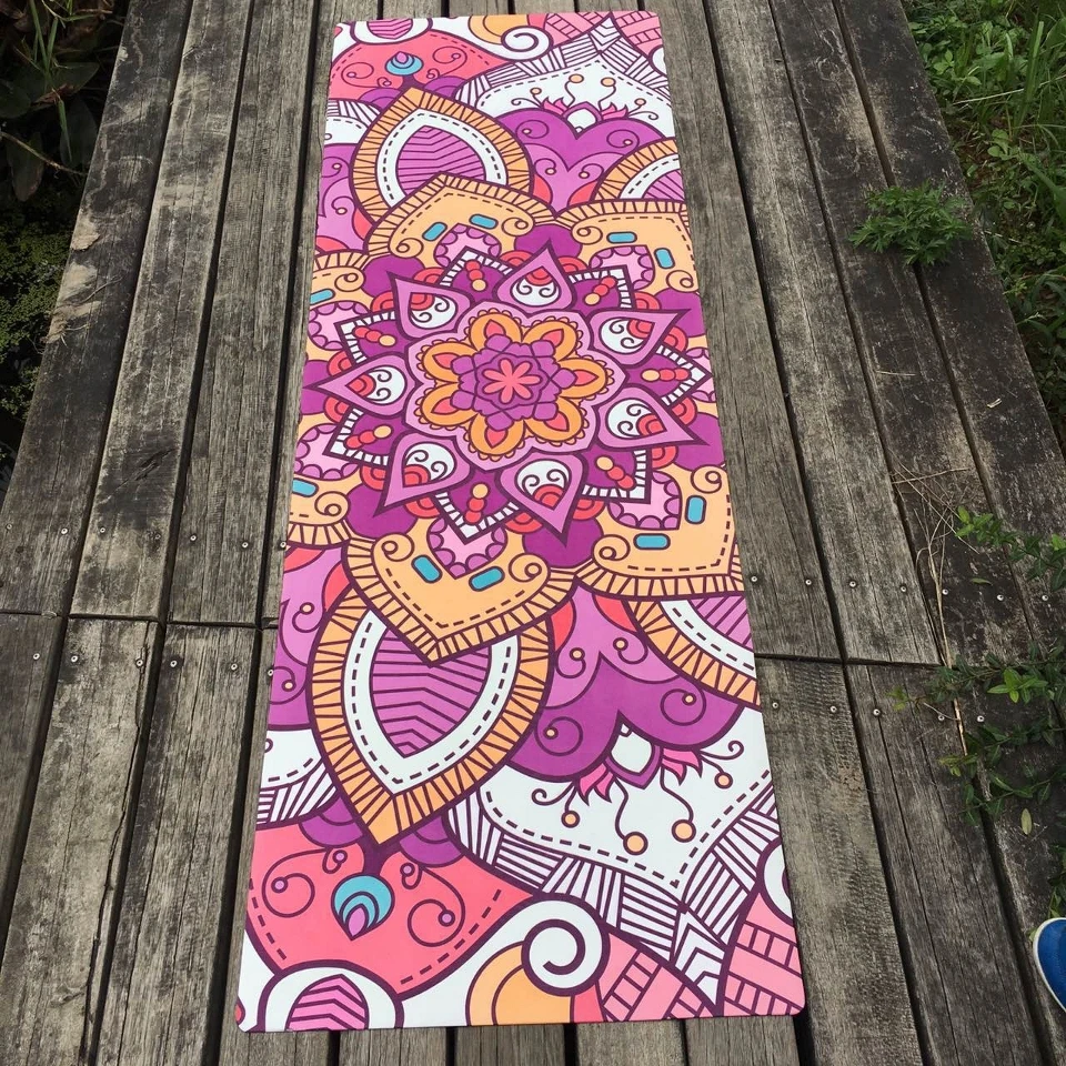 Nice design purple Natural Rubber eco friendly slip resistant Hot Yoga