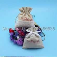 100 шт./лот CBRL джута/Лен/Льна Drawstring сумки и мешок для косметики/iPhone, различных цветов, размер подгонять