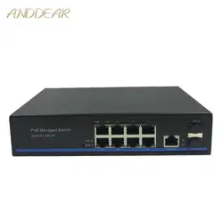 Управление 8 порты и разъёмы 10/100/переключатель Ethernet Мбит/с 1000 управляемый коммутатор с 2 гигабитный SFP Слоты IGMP VLAN управление PoE коммутатор