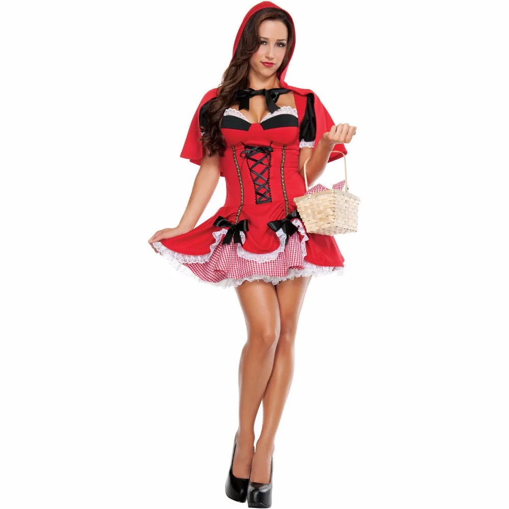 

Halloween Little Red Riding Hood Costume Sexy Ladies Cosplay Lingerie Women Halloween Costumes For women