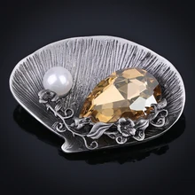 Alta Qualidade 4 Cores Do Vintage Grande Cristal Broches para As Mulheres Imitação de Pérolas Broche Pinos de Noiva Acessórios Jóias Presente XZ287