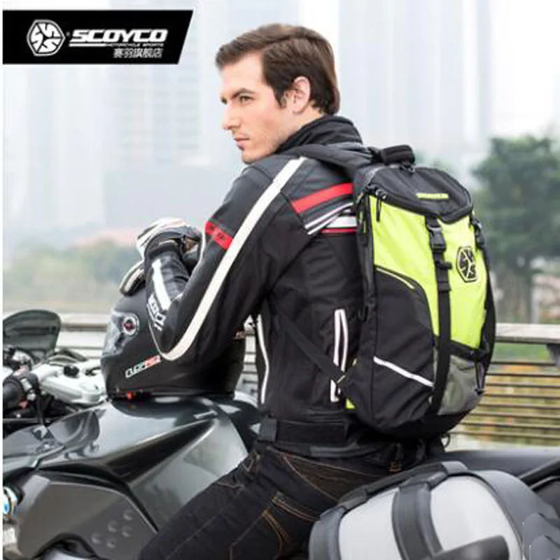SCOYCO многофункциональная сумка для езды на мотоцикле по пересеченной местности, мотоциклетный шлем, рюкзак, мотоциклетная дорожная сумка, походная сумка