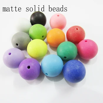 

Wholesale Newest 20mm-105pcs/lot Acrylic Solid Matte /Matting Effect Beads