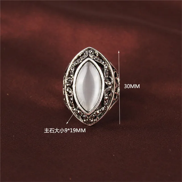 Hollow Cat’s Eye Stone Oval Opals Engagement Ring Gold Color Czech Rhinestones Band Rings For Women Wedding Matching Ring