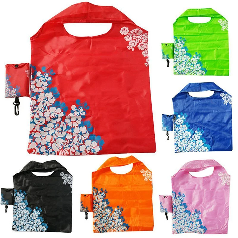 2018 New Arrival High Quality Foldable Recycle Tote Pouch Handbag Reusable Grocery Storage Shopping Bag