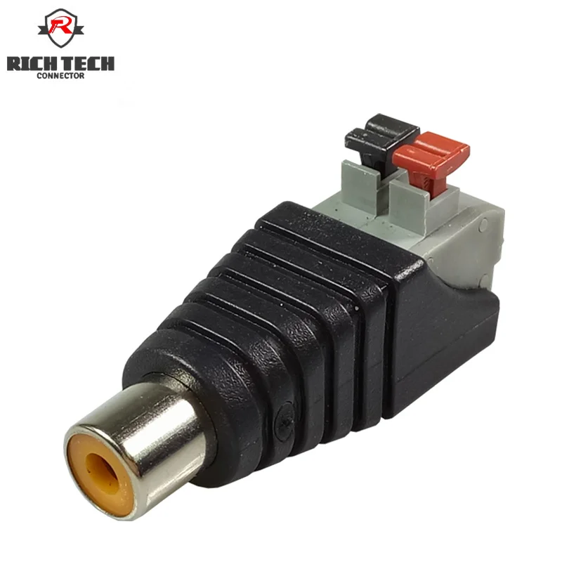 

8pcs AV Balun Phono RCA Jack Connector Cat5 to CCTV Camera Wire Terminal Block to RCA Jack Balun Connector