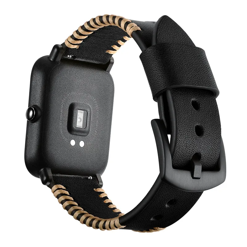 Ремешок кожаный для Xiaomi Huami Amazfit BIT оригинальный спортивный смарт браслет galaxy Watch 42