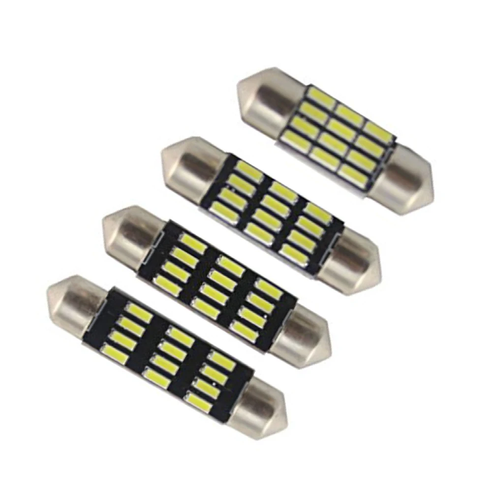 YSY 50pcs Festoon 6SMD 4014 Car Interior Dome Reading LED Vehicle Light License Plate 6411 White | Автомобили и мотоциклы