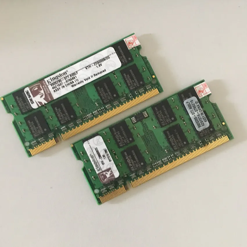 Kingston 2GB 667MHz SODIMM DDR2 память ноутбука 2G 667 MHZ модуль ноутбука SODIMM ram